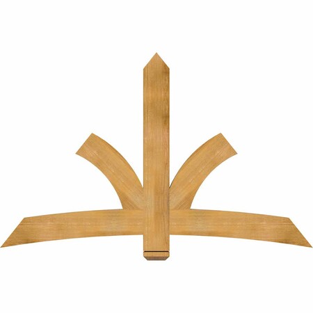 Ekena Millwork Davenport Rough Sawn Timber Gable Bracket, Western Red Cedar, 72"W x 45"H x 2"D x 6"F, 15/12 Pitch GBW072X45X0206DAV00RWR